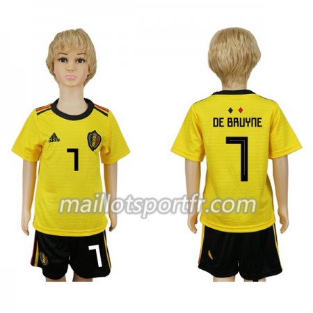 Maillot de Foot Belgique De Bruyne 7 Enfant Exterieur Coupe du monde 2018